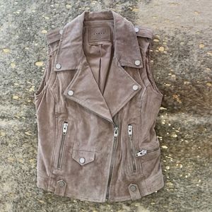 BLANK NYC Suede Leather Moto Vest Size Small, NWOT